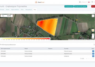 FarmPortal - Digital Crops - mapy plonów z wykorzystaniem sensora Tracky